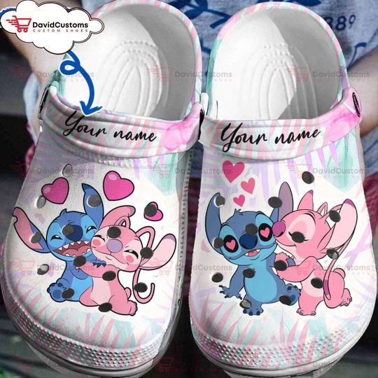 Custom Stitched Perfection Personalized Angel  3D Clog Shoes, Personalized Clogs