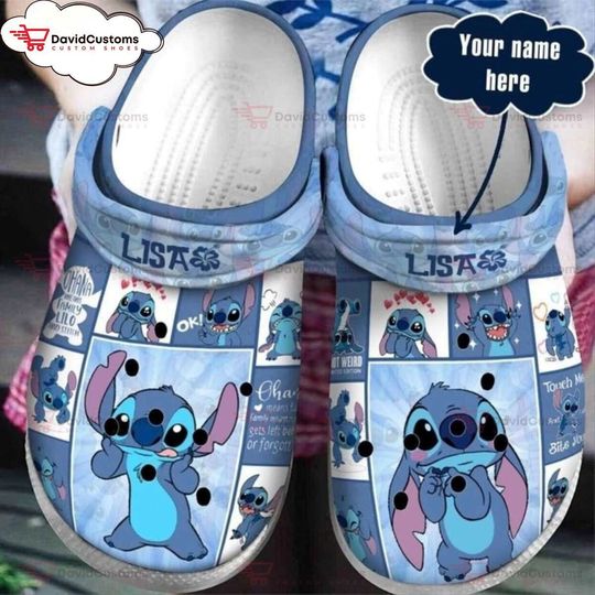 Customized Lilo and Stitch Themed Cartoon Summer  for Christmas, Personalized Clogs