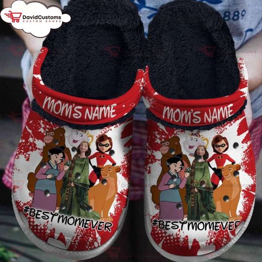 Disney Inspired Mother Day Comfortable Fleece Lined  Unique Special Edition, Personalized Clogs