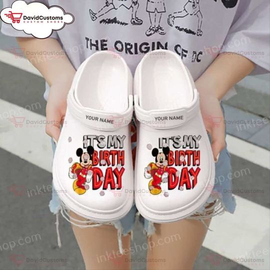 Disney Junior Birthday Mickey Birthday Cartoon  Shoes Clogs Custom Name, Personalized Clogs