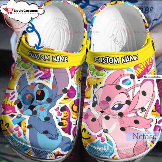 Disney Lilo Stitch Unique Custom Slipper Clog Shoe Personalized, Personalized Clogs