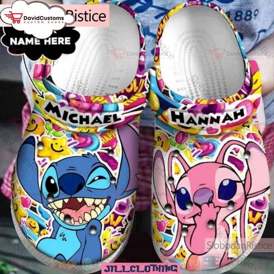 Disney Lilo Stitch Unique Slip On Clogs Personalized Custom Footwear, Personalized Clogs