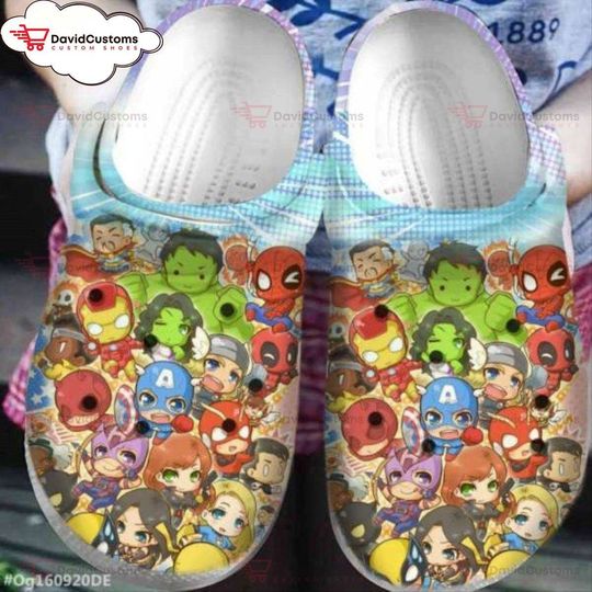 Disney Marvel Heroes Chibi Adults  Clog Shoes, Personalized Clogs