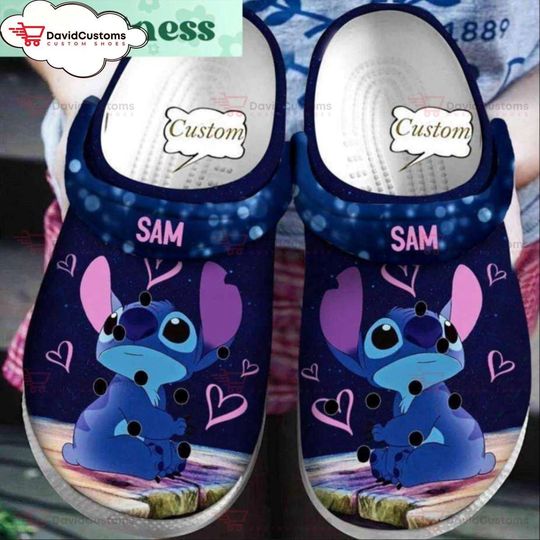 Disney Stitch Women Clogs Unique Cartoon Inspired Summer Sandals, Personalized Clogs