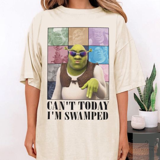 Can't Today I'm Swamped Eras Tour Shirt, Shrek shirt, Disney Fiona Princess Shirt