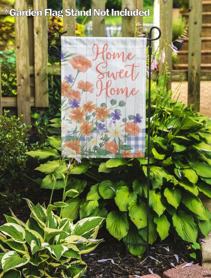 Farmhouse Watercolor Home Sweet Home Garden Flag
