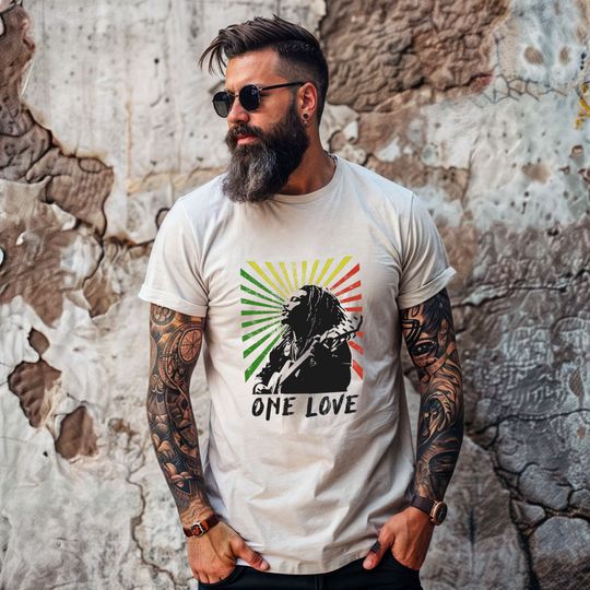 Bob Marley Tshirt, One Love Bob Marley Shirt, Music Fan Gift