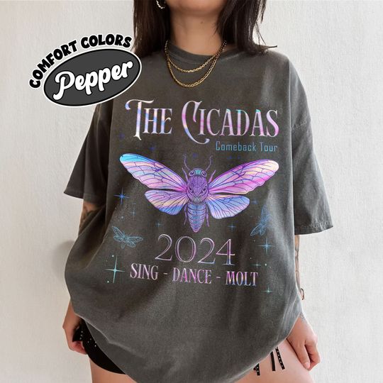 Cicada Come Back Tour Summer 2024 Comfort Colors Shirt, Cicada Concert TShirt