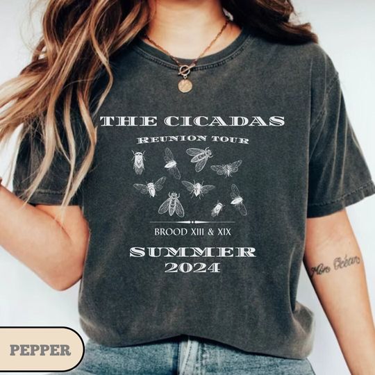 Cicada Shirt 2024, Bug Humor, Cicada Bootleg tee, Goblincore, Cicada Concert T-shirt, Insect lover