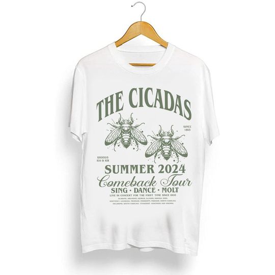 The Cicadas Comeback 2024 Tour Unisex Shirt, The Cicadas Sing 2024 Shirt, Funny Cicada Concert Shirt