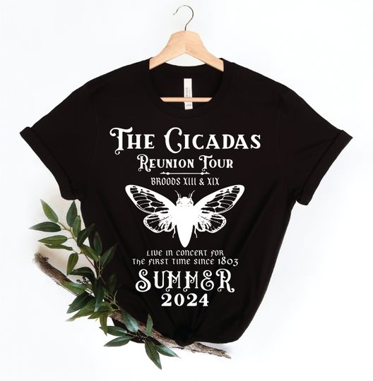 Cicada Shirt 2024 Cicada Reunion Tee Funny Cicada Concert T-shirt Bug Humor Goblincore Insect Tee Shirts