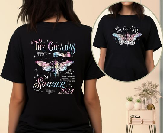 The Cicadas Tour Summer 2024 Shirt, Cicada Concerts Tshirt, Cicada Invasion Shirt, Nature Lover Shirt