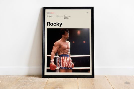 Rocky Movie Poster - Minimalist Rocky Balboa Print - Movie Wall Art- Perfect Gift