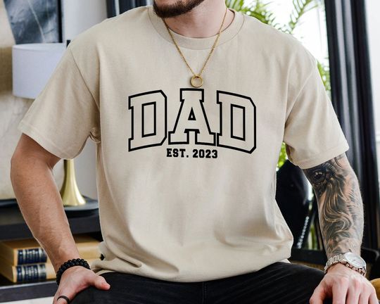 New Dad T-shirt, Dad Est Shirt, Father's Day Shirt, Pregnancy Reveal Shirt