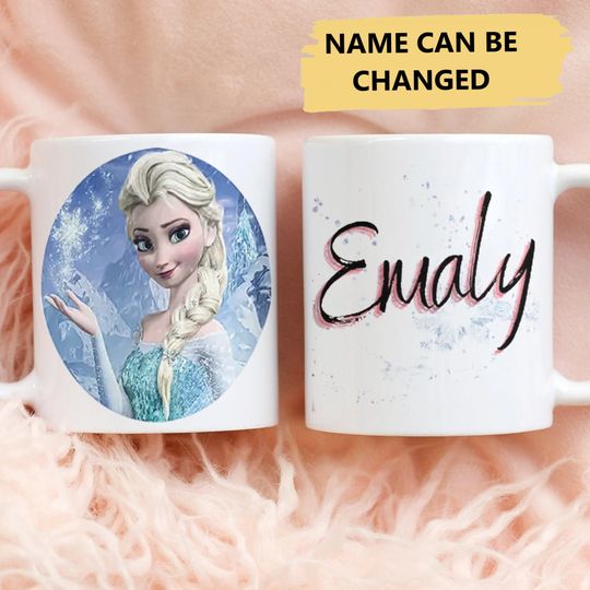 Personalized Snow Winter Queen Mug, Cute Princess Coffee Cup, Custom Princess Gifts