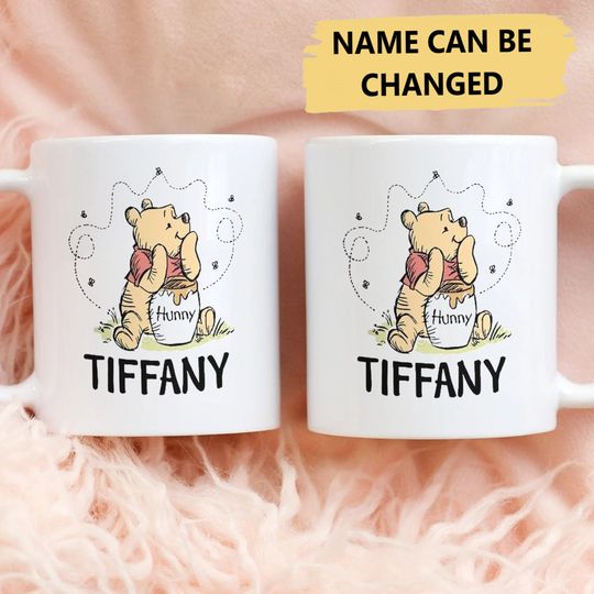 Personalized Honey Bear Mug, Cute Bear Coffee Mug, Funny Bear Coffee Cup, Bear Movie Character Office Mug