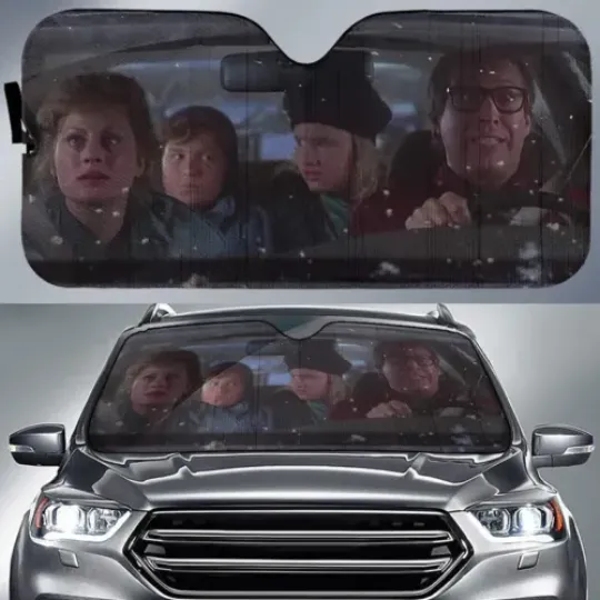 National Lampoons Xmas Vacation Agnes Ellen and Clark Griswold Sun Shade