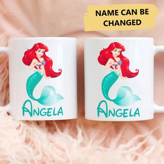 Personalized The Little Princess Mug, Custom Mermaid Princess Coffee Mug, Ocean Princess Christmas Gift,