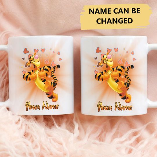 Personalized Tiger Mug, Funny Tiger Character Coffee Mug, Custom Tiger Office Cup, Tiger Movie Character Gift
