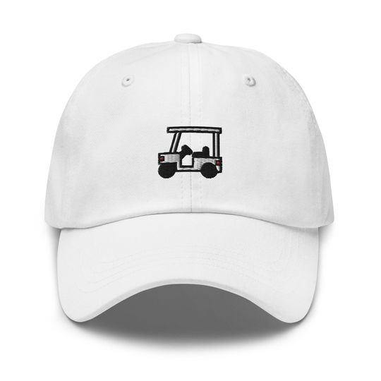 Golf Cart Embroidered Dad Hat, Embroidered Unisex Hat, Dad Cap