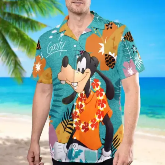 Dog Hawaii Beach Shirt, Dog Movie Button up Shirt Holiday,