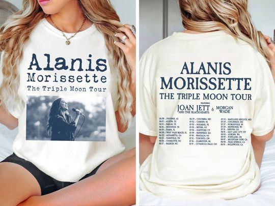 Alanis Morissette The Triple Moon Tour 2024 T-Shirt, Alanis Morissette Fan Gift