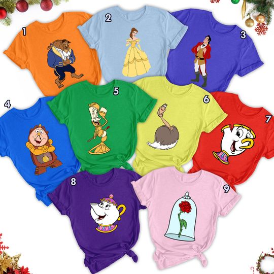 Beauty Princess And Beast Group Matching Shirts, Beauty Princess and Family Shirt, Princess And Beast Characters Costume Trip Outfit