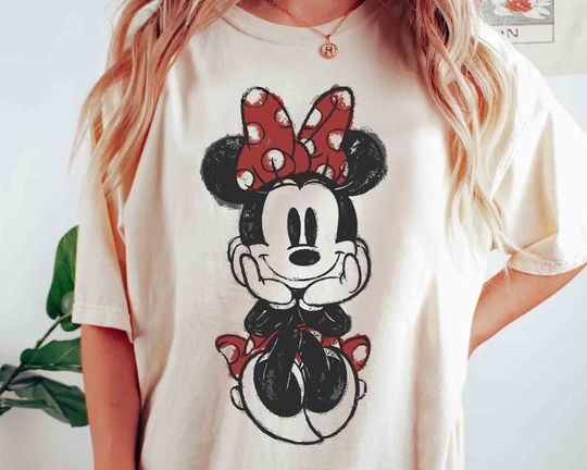 Disney Mickey & Friends Cute Minnie Mouse Doodle Shirt, Hollywood Studios WDW Trip Unisex T-shirt