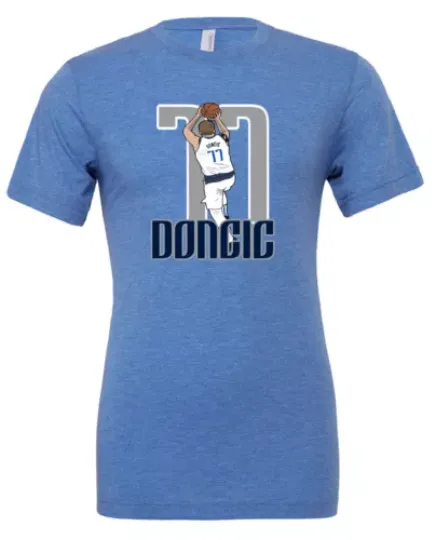 Triblend Luka Doncic 77 jersey Shirt