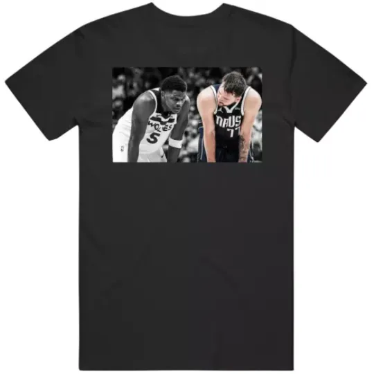 Luka Doncic Anthony Edwards Stare Down Pic Basketball Fan T Shirt