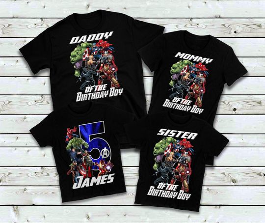 Avengers Birthday Shirt - Super Hero Birthday Shirt - Marvel Avengers Shirt - Matching Family Shirts
