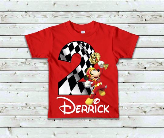 Mickey Mouse Roadster Racer Birthday Shirt - Roadster Racer Shirt