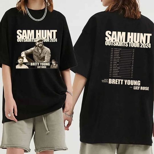 Sam Hunt 2024 Outskirts Tour Shirt, Sam Hunt Fan T-Shirt