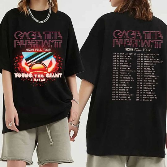 Cage the Elephant - Neon Pill Tour 2024 Shirt, Cage the Elephant Fan Shirt, Cage the Elephant 2024 Tour Shirt, Neon Pill 2024 Concert Shirt
