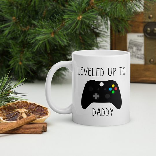 Leveled Up To Daddy Mug, First Time Dad Gift Idea, Present For New Dad