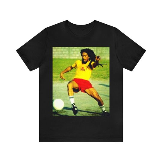 Bob Marley soccer shirt, Bob Marley playing football, One Love Wailers Shirt