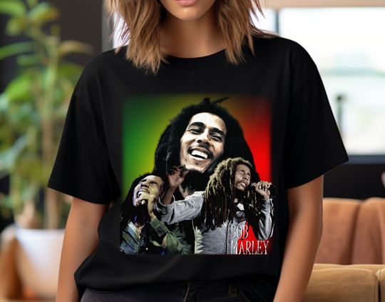 Bob Marley Tshirt, Bob Marley Retro Music Tshirt