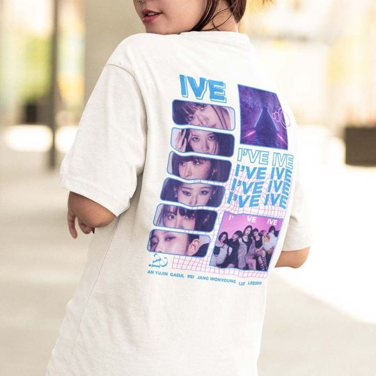 2 sides Kpop IVE Graphic TShirt, Ive Members Shirt, Ive Kpop merch, Ive Dive Shirt, IVE I Am Tee, Ive Logo shirt, Ive Gaeul Rei Wonyoung Liz