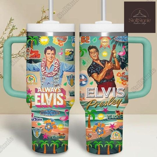Elvis Presley 40Oz Tumbler, Elvis Presley Coffee Tumbler, Elvis Presley Tumbler