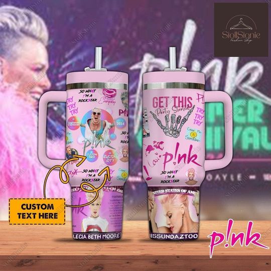 Custom Pink Pink Singer Summer Carnival 2024 Tour Tumbler, Pink Fan Lovers Tumbler