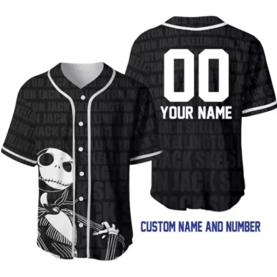 Personalized Jack Skellington The Nightmare Baseball Jersey Shirt