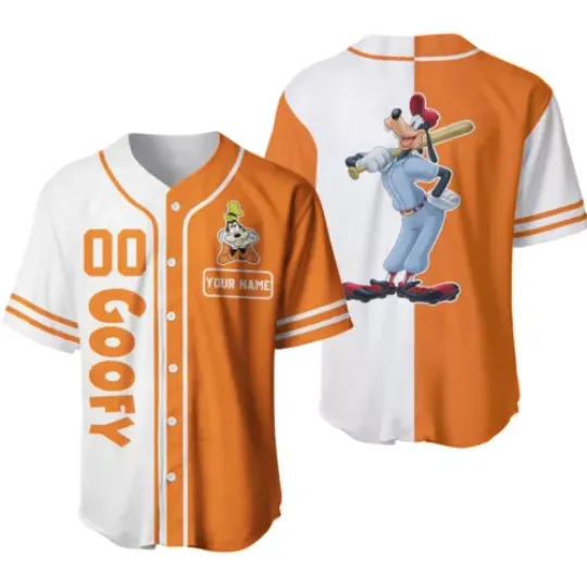 Personalized Goofy Baseball Jersey Button Down Shirt