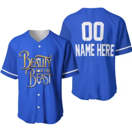 Personalized Belle Princess Beauty And The Beast Baseball Jersey Shirt