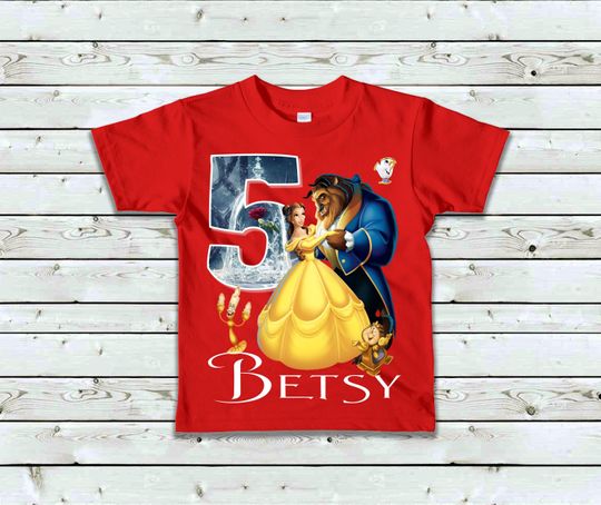 Beauty and the Beast Birthday Shirt - Princess Belle Shirt - Belle Name Shirt