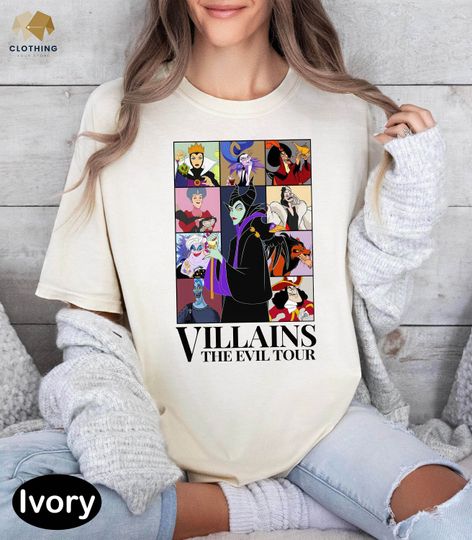 Disney Villains The Evil Tour Shirt, Disney Evil Queens Shirt