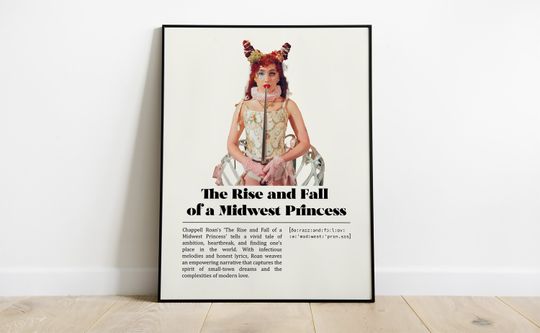 Chappell Roan The Rise and Fall of a Midwest Princess Poster | Minimalist Music