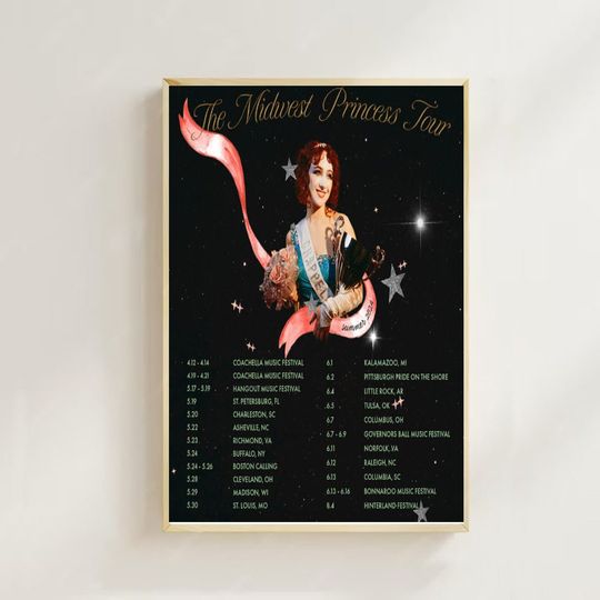 Chappell Roan 2024 Midwest Princess Tour poster - Chappell Roan