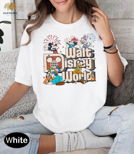 Retro Walt Disney World Shirt, Vintage Disneyworld Shirt, Mickey And Friends Shirt, Magic Kingdom Shirt, Disney Trip Shirt