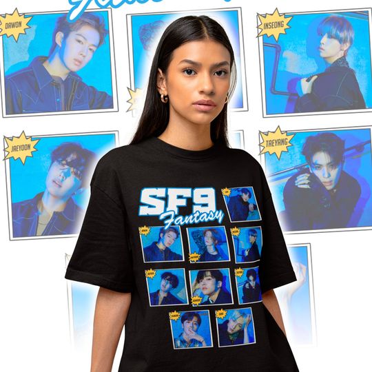 SF9 Collage Shirt - SF9 Kpop Hoodie & Sweatshirt - SF9 Kpop Gift - SF9 Fan Gift - SF9 Fantasia Hologram - SF9 Kpop Shirt - SF9 Kpop Merch
