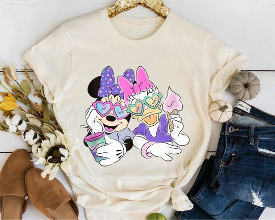 Disney Minnie Mouse and Daisy Duck Friend Ice Cream Summer Shirt